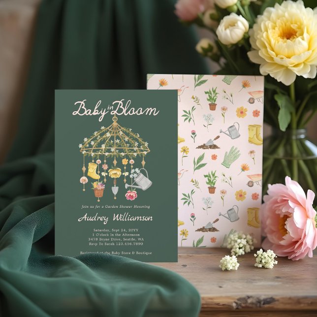 Invitación Bebé en Bloom Garden Greenhouse Baby Shower (Subido por el creador)