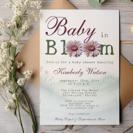 Invitación Bebé en Bloom Gerber Daisies Baby Shower