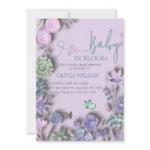 Bebé En Bloom Lavender Lilac Floral Baby Shower