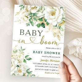 Invitación Bebé En Bloom Sexo Floral Baby Shower Neutral