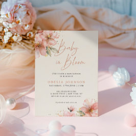 Invitación Bebé En Bloom Soft Pink Floral Baby Shower