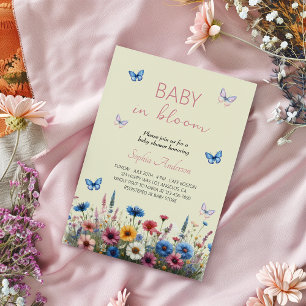 Invitación Bebé en Bloom Wildflower Baby Shower - Elegante