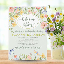 Invitación Bebé en Bloom Wildflower Garden Baby Shower