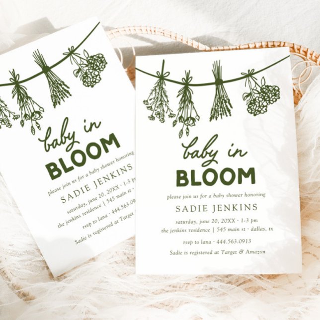 Invitación Bebé en el asombroso Baby Shower verde (Subido por el creador)