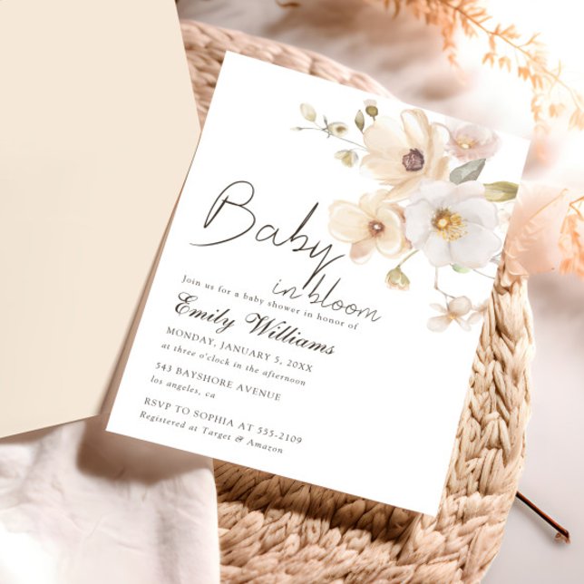 Invitación Bebé en el Baby Shower botánico de Bloom Garden (Subido por el creador)
