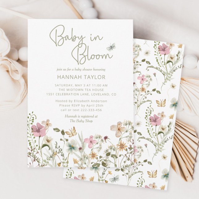 Invitación Bebé en el Baby Shower Chica de Bloom (Subido por el creador)