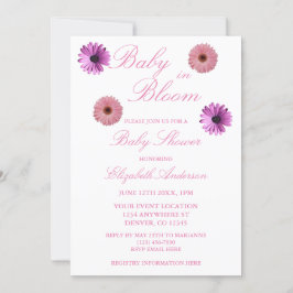 Invitación Bebé en el Baby Shower de Bloom
