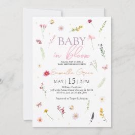 Invitación Bebé en el Baby Shower de Bloom