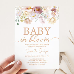 Invitación Bebé en el Baby Shower de Bloom Florals