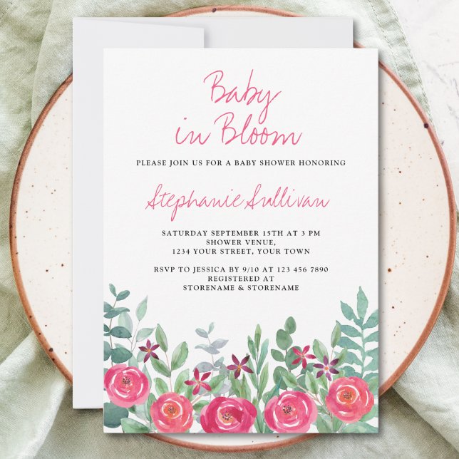 Invitación Bebé en el Baby Shower de Chicas Florales en Bloom (Subido por el creador)