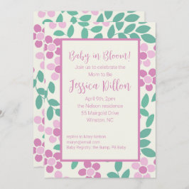 Invitación Bebé en el Baby Shower de Daisies Rosados en Bloom