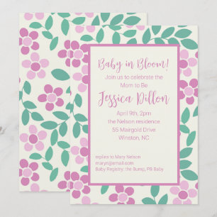 Invitación Bebé en el Baby Shower de Daisies Rosados en Bloom