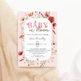 Invitación Bebé en el Baby Shower de flores silvestres de col