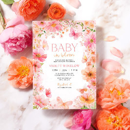 Invitación Bebé en el Baby Shower de la mariposa mariposa