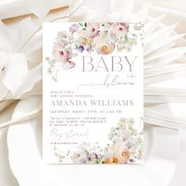 Invitación Bebé en el Baby Shower de la primavera floreciente