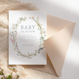 Invitación Bebé en el Baby Shower floral de la primavera flor