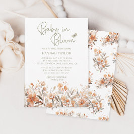 Invitación Bebé en el Chica de Bloom Boho Baby Shower