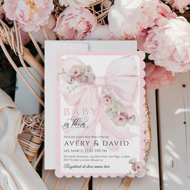 Invitación Bebé en el Chica del Jardín de Primavera de Bow en (Subido por el creador)