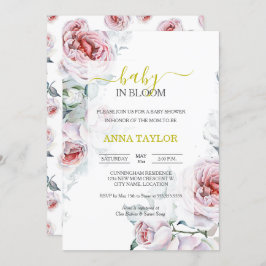 Invitación Bebé en el elegante Baby Shower floral de Bloom