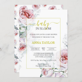 Invitación Bebé en el elegante Baby Shower floral de Bloom