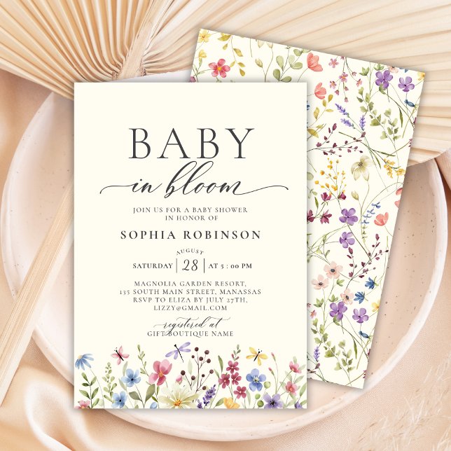Invitación Bebé en el elegante Baby Shower florín (Subido por el creador)