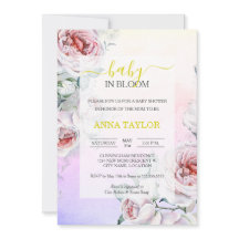 Bebé en el elegante Baby Shower rosa floral