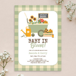 Invitación Bebé en el floreciente Baby Shower de mercado loca