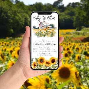 Invitación Bebé en el floreciente Baby Shower Rústico de la b