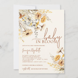 Invitación Bebé en el florecimiento silvestre Baby Shower