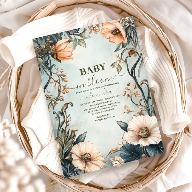 Invitación Bebé en el florecimiento silvestre Baby Shower (Subido por el creador)