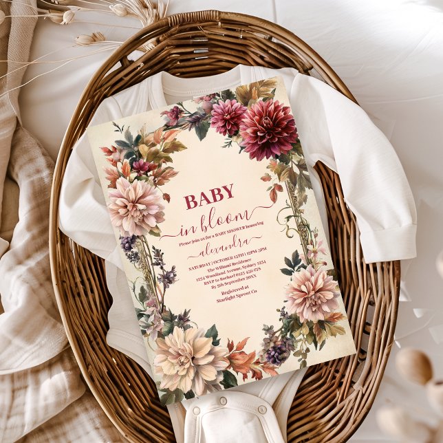 Invitación Bebé en el florecimiento silvestre Baby Shower (Subido por el creador)