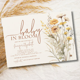 Invitación Bebé en el florecimiento silvestre Baby Shower