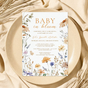Invitación Bebé en el florecimiento silvestre Baby Shower
