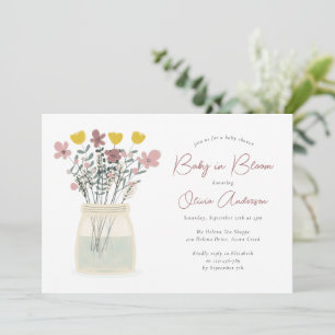 Invitación Bebé en el florecimiento silvestre Baby Shower