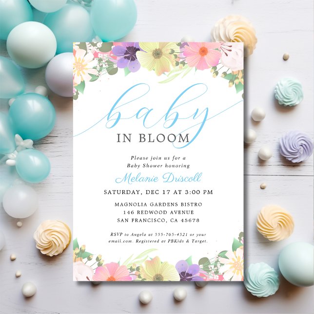 Invitación Bebé En El Jardín Floral De Bloom (Subido por el creador)