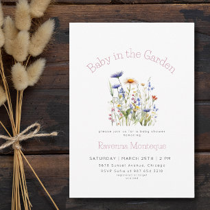 Invitación Bebé en el Jardín Prado Floral Baby Shower