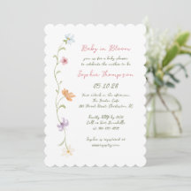Bebé en Flor Acuarela Floral Baby Shower Simple