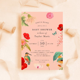 Invitación Bebé en flor | Baby Shower de flores silvestres de