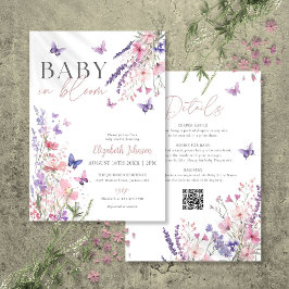 Invitación Bebé En Flor Baby Shower De Flores Silvestres Todo