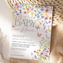 Bebé en Flor Baby Shower de Mariposa