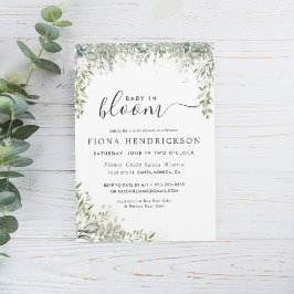 Invitación Bebé en flor | Baby Shower de vegetación floral bl