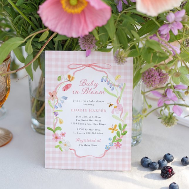 Invitación Bebé en Flor Baby Shower Floral de Primavera (Subido por el creador)