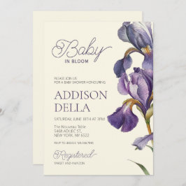 Invitación Bebé en flor Baby Shower Spring verano