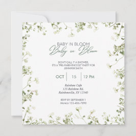 Invitación Bebé en flor - Borde respiratorio del bebé