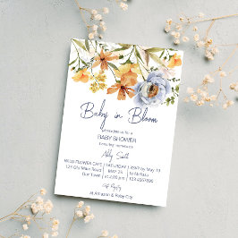 Invitación Bebé en flor de flores silvestres ducha bebé