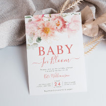 bebé en flor ducha de bebé con flores rosadas