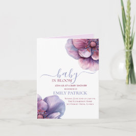 Invitación Bebé en flor | ducha de bebé floral
