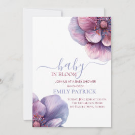 Invitación Bebé en flor | ducha de bebé floral