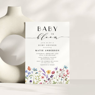 Invitación Bebé en Flor Floral Primavera Verano Baby Shower