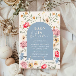 Invitación Bebé en Flor Floral Vintage Shower de Niño Bebé